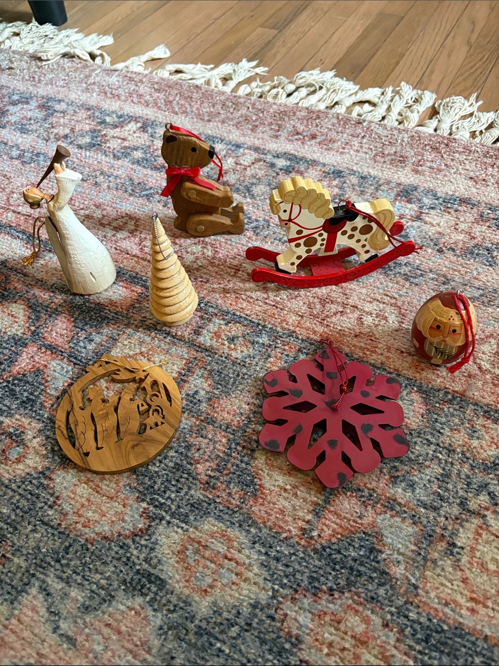 Wooden Christmas Ornaments Assorted Set